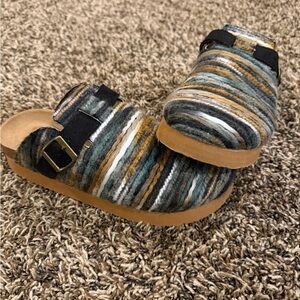 Rocket Dog Multicolor Striped Loafers with Buckle